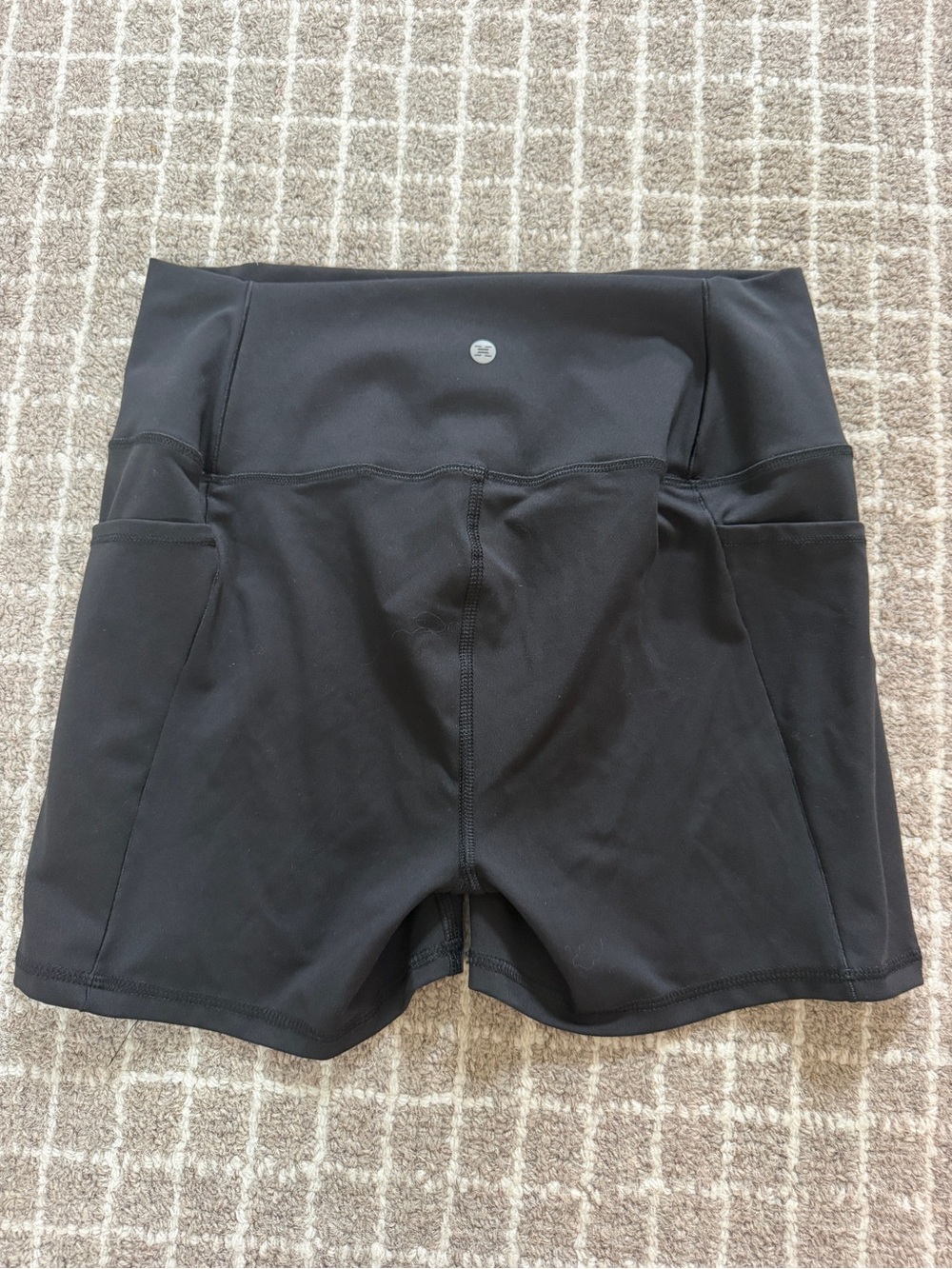 RBX Black High-Waist Bike Shorts with Side Pockets